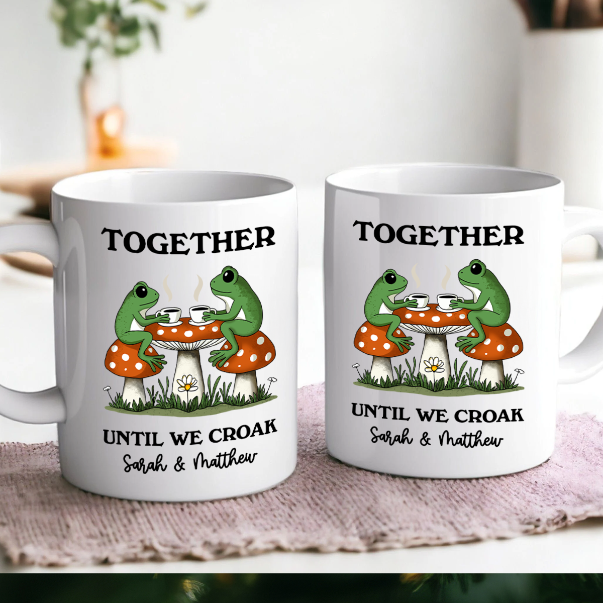 Couple Gift Together Until We Croak Frog Couple Anniversary Gift Personalized Mug