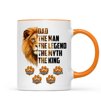 Dad The Man The Legend The Myth The King Personalized Mug, Father's Day Gift for Dad