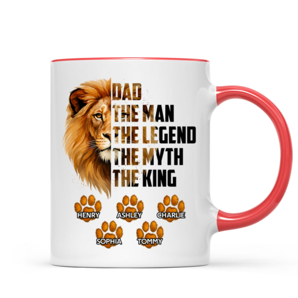 Dad The Man The Legend The Myth The King Personalized Mug, Father's Day Gift for Dad