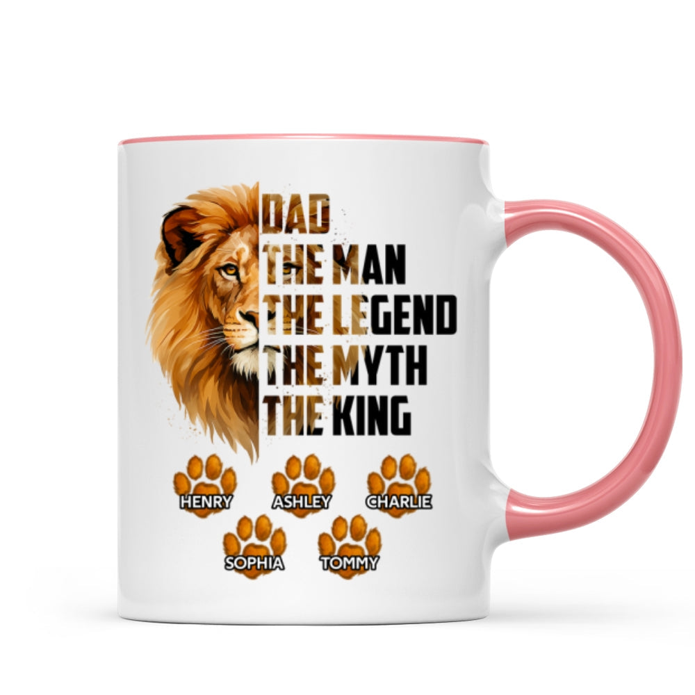 Dad The Man The Legend The Myth The King Personalized Mug, Father's Day Gift for Dad