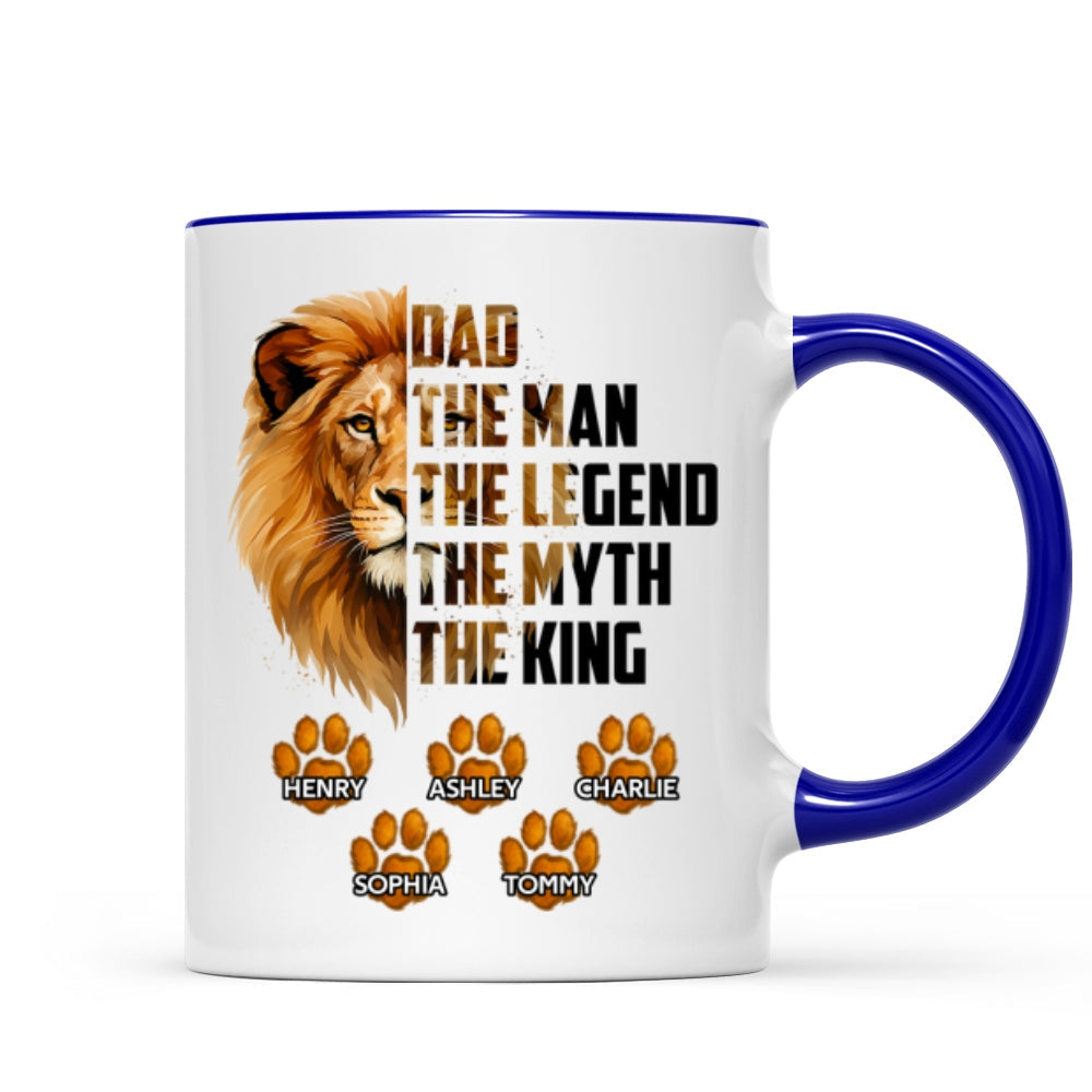 Dad The Man The Legend The Myth The King Personalized Mug, Father's Day Gift for Dad