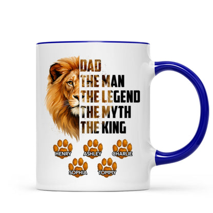 Dad The Man The Legend The Myth The King Personalized Mug, Father's Day Gift for Dad