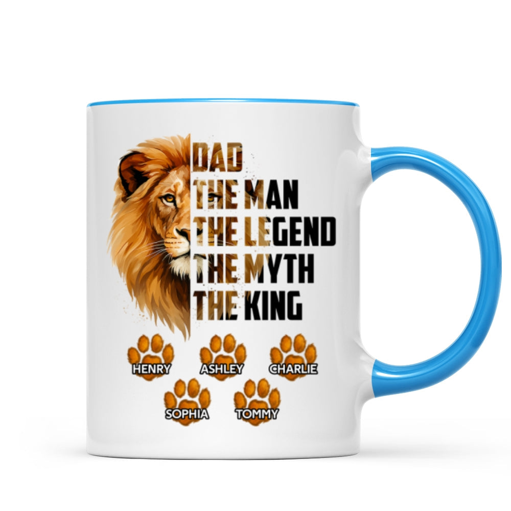 Dad The Man The Legend The Myth The King Personalized Mug, Father's Day Gift for Dad