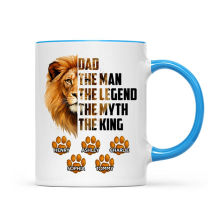 Dad The Man The Legend The Myth The King Personalized Mug, Father's Day Gift for Dad