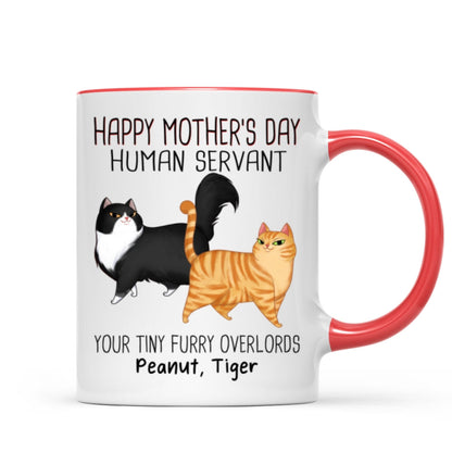 Cartoon Walking Cat Happy Mother's Day Human Servant Personalized Mug