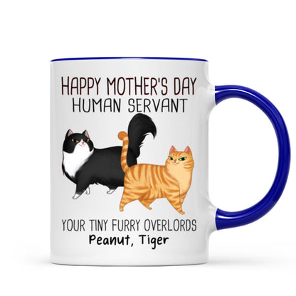 Cartoon Walking Cat Happy Mother's Day Human Servant Personalized Mug