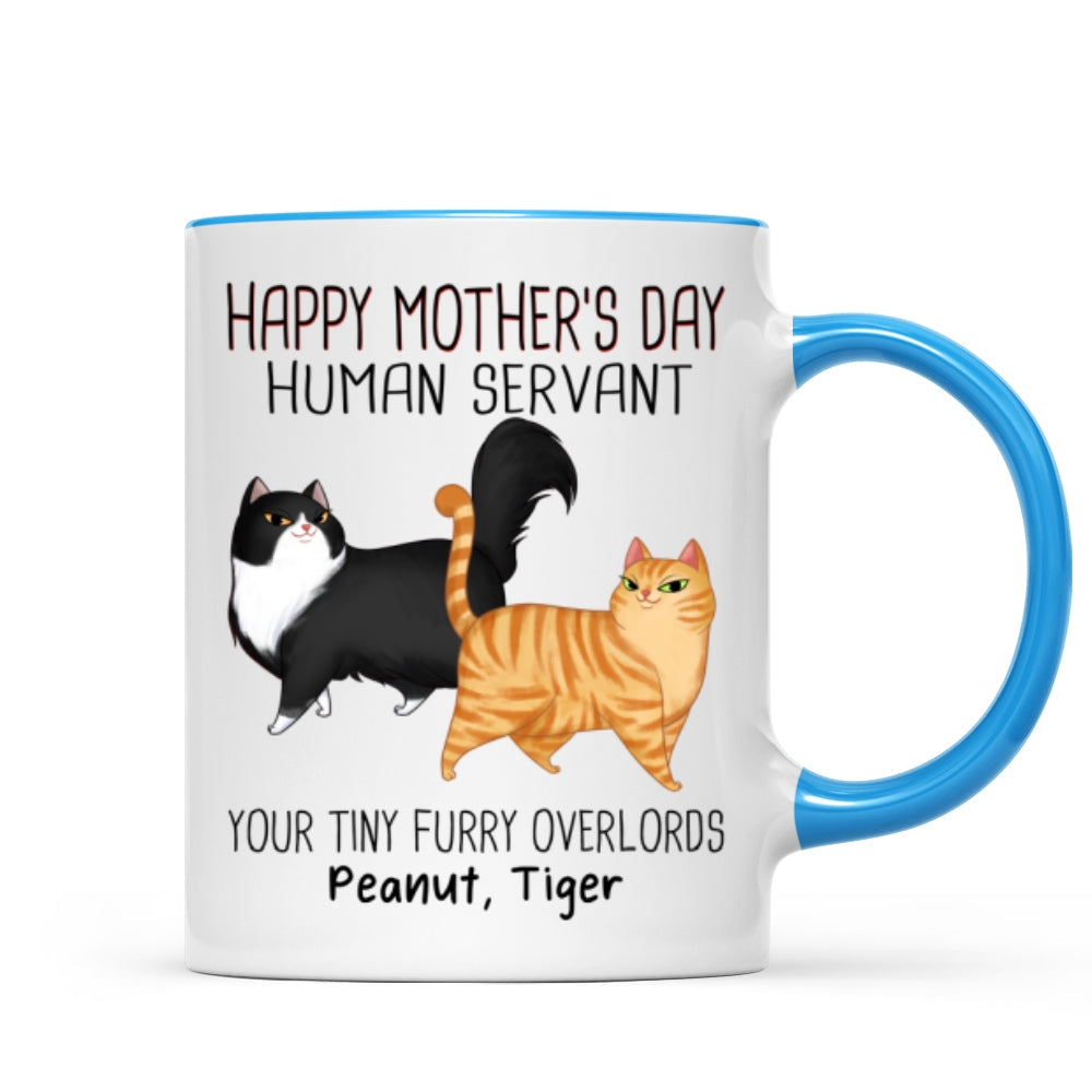 Cartoon Walking Cat Happy Mother's Day Human Servant Personalized Mug