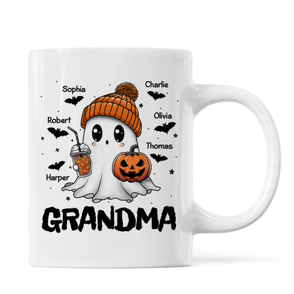 Fall Season Halloween Grandma Boo Personalized Mug, Halloween Gift For Grandma
