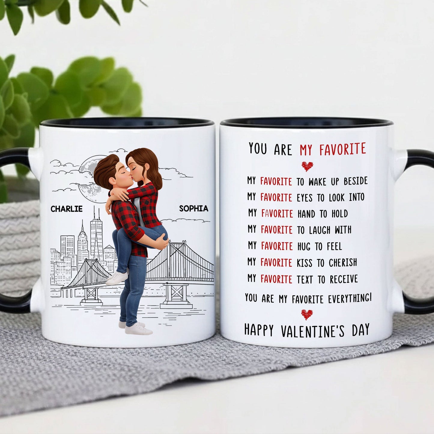 You Are My Favorite Everything Romantic Couple - Personalized Mug - Heartfelt Valentine's Day Gift for Her, for Him