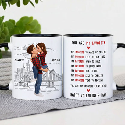You Are My Favorite Everything Romantic Couple - Personalized Mug - Heartfelt Valentine's Day Gift for Her, for Him