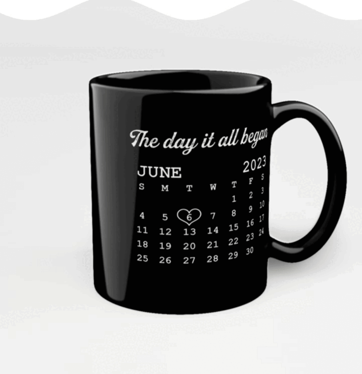 You & Me We Got This Hero Couple Kissing Anniversary Calendar Keepsake Personalized Mug