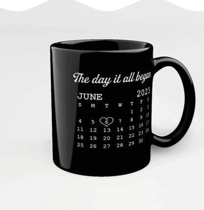 You & Me We Got This Hero Couple Kissing Anniversary Calendar Keepsake Personalized Mug