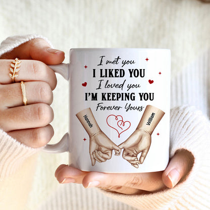 Personalized Couple Pinky Promise Hands, Gift, Anniversary Gift for Couples