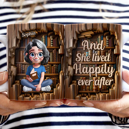 Bookish Bliss Just a Girl Who Loves Books Reader's Mug