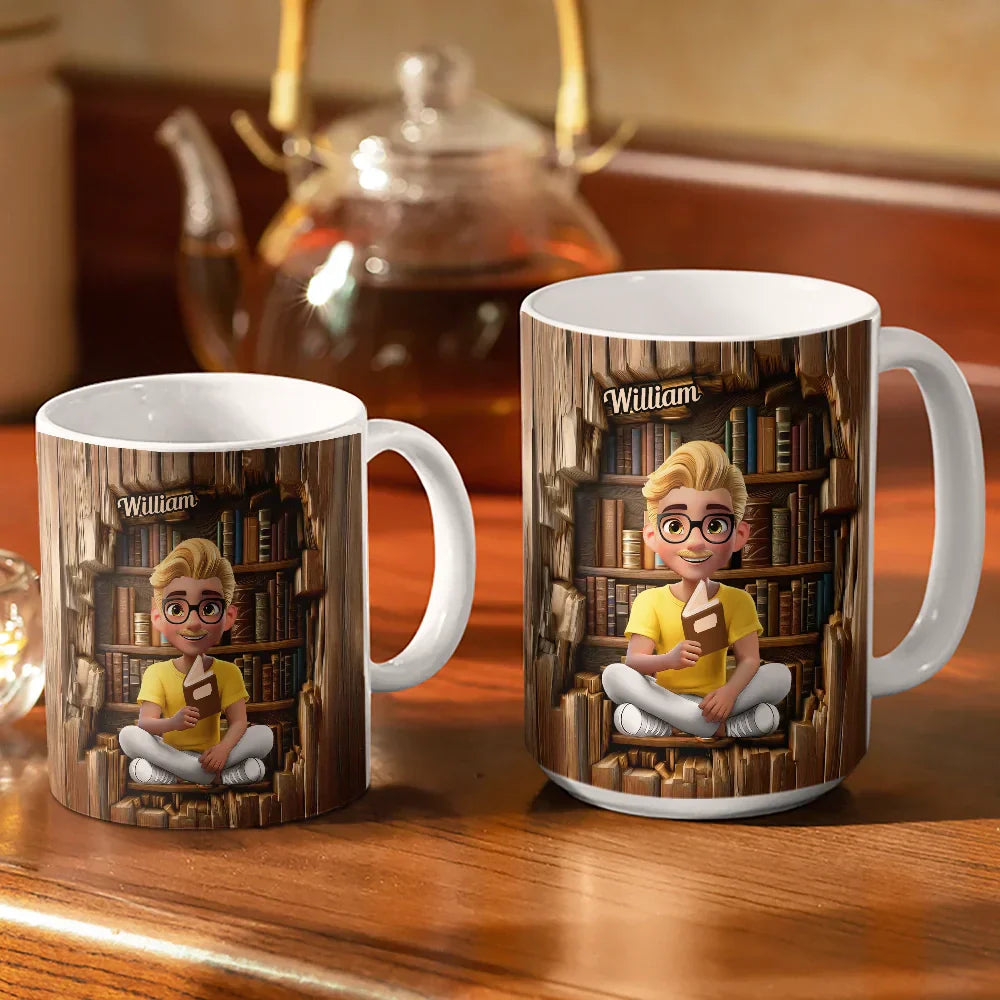 Bookish Bliss Just a Girl Who Loves Books Reader's Mug