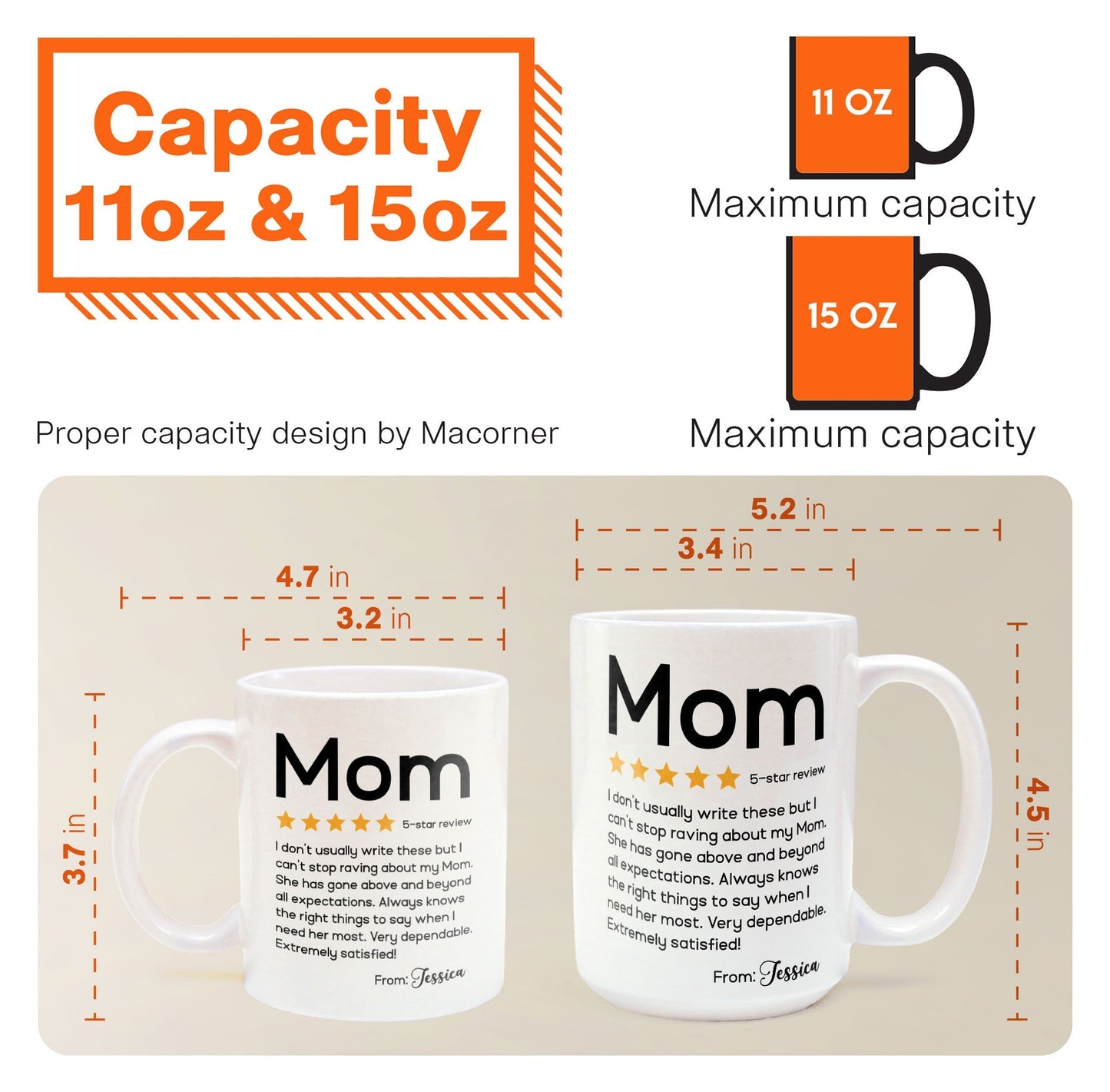 Review About Mom Very Dependable Extremely Satisfied - Personalized Mug