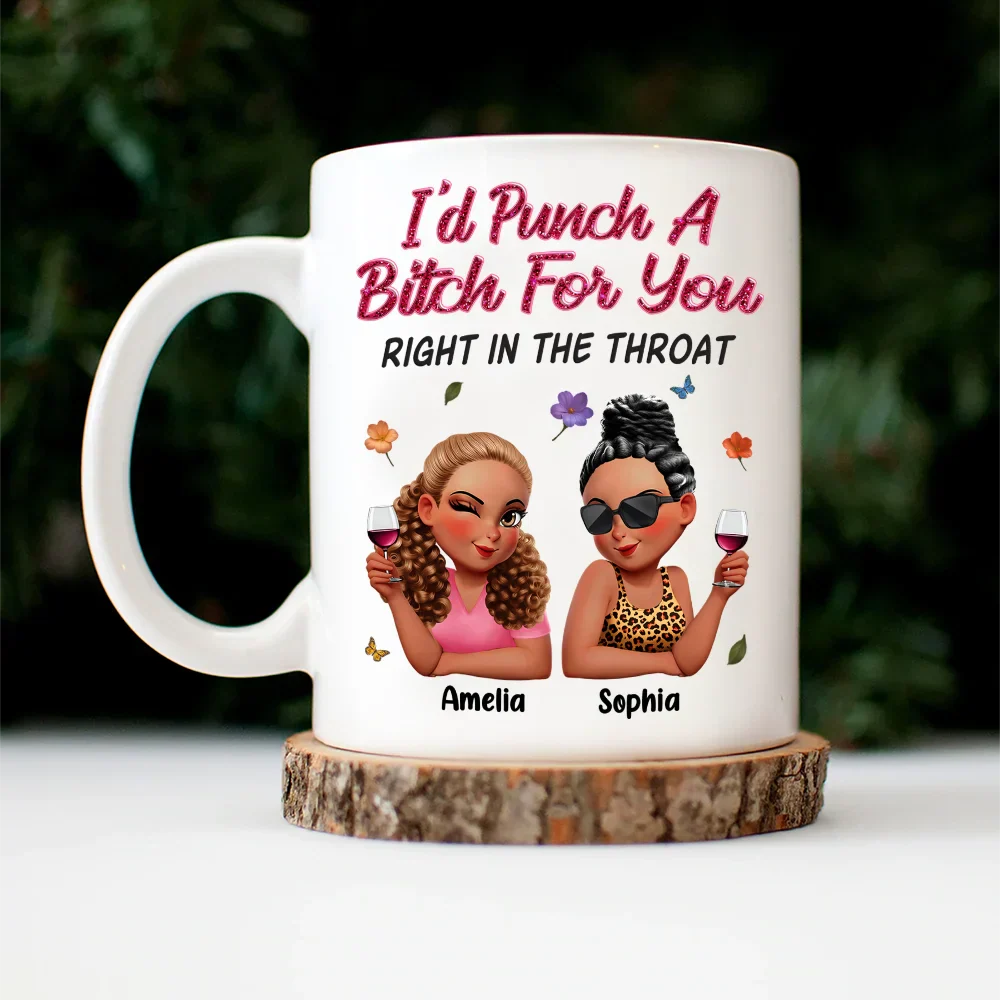 Right In The Throat 3D Bestie - Personalized Mug