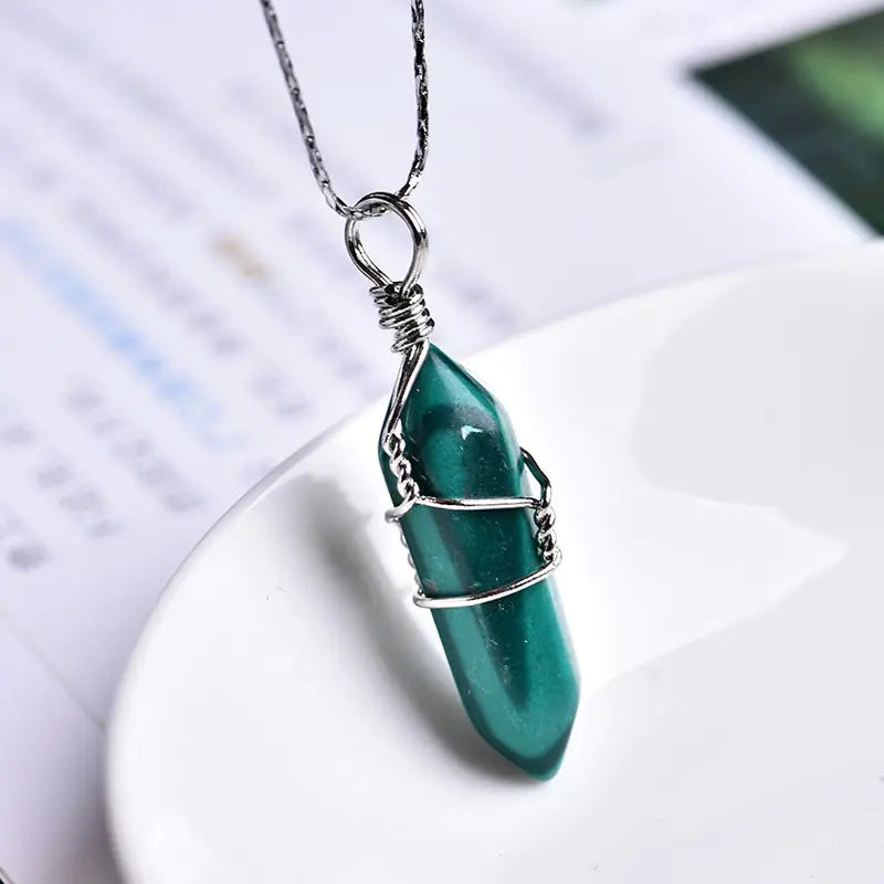 Natural Amethyst Crystal Point Pendant: Diy Jewelry Gift