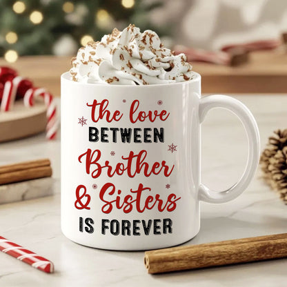 Brother Sisters Sitting By The Window Personalized Mug, Christmas Gift for Siblings