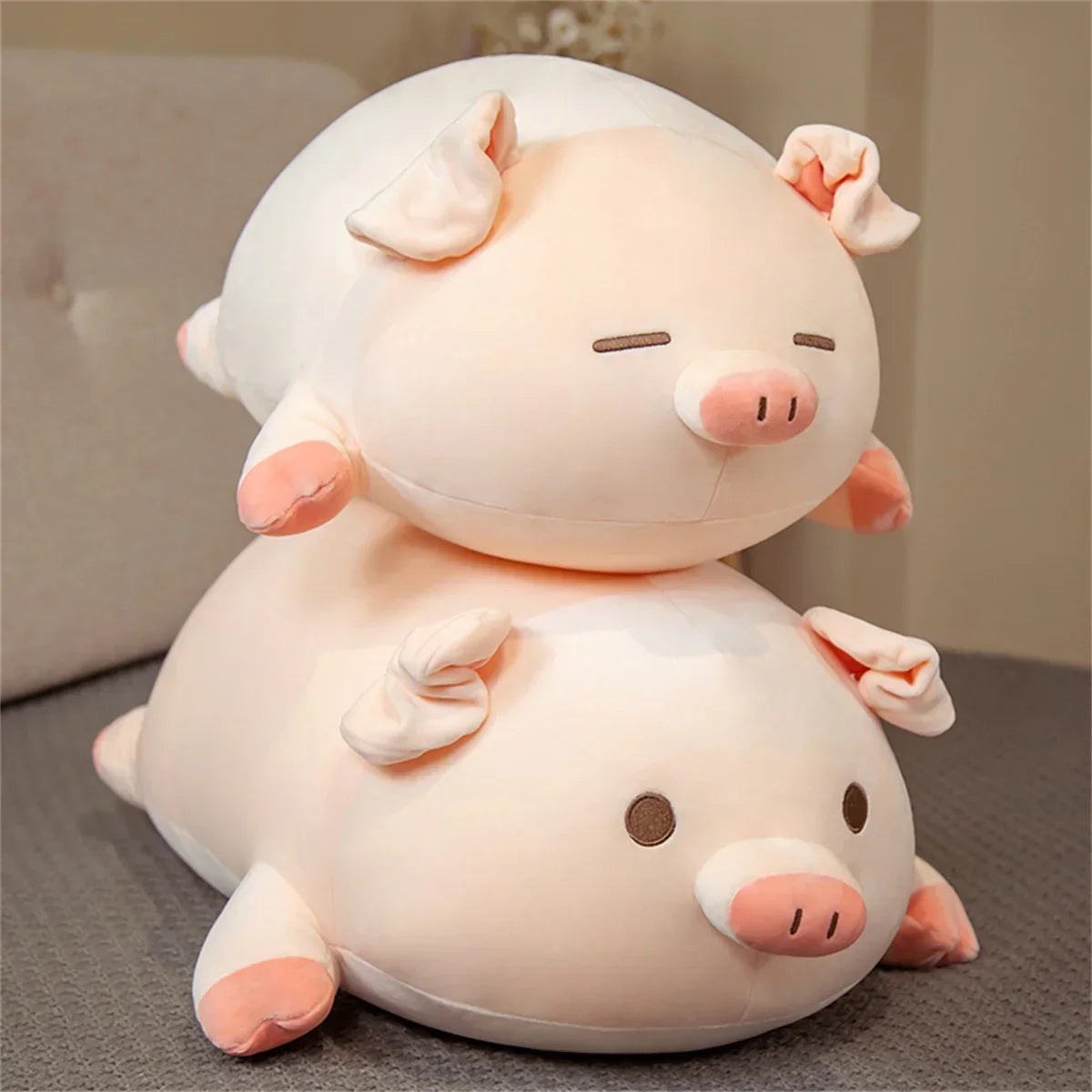 Kawaii Pink Pig Plush Toy - Soft Cushion for Cozy Decor & Gifts