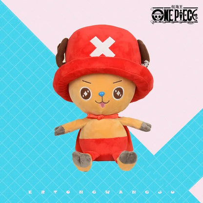 Kawaii One Piece Plush Dolls - Luffy & Chopper Soft Stuffed Toys