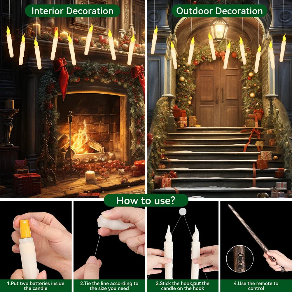 Led Candles With Magic Wand