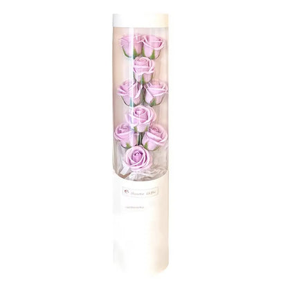 Charming Rose Bouquet Soap Flower Gift Box with LED Light for Valentine's Day and Special Occasions