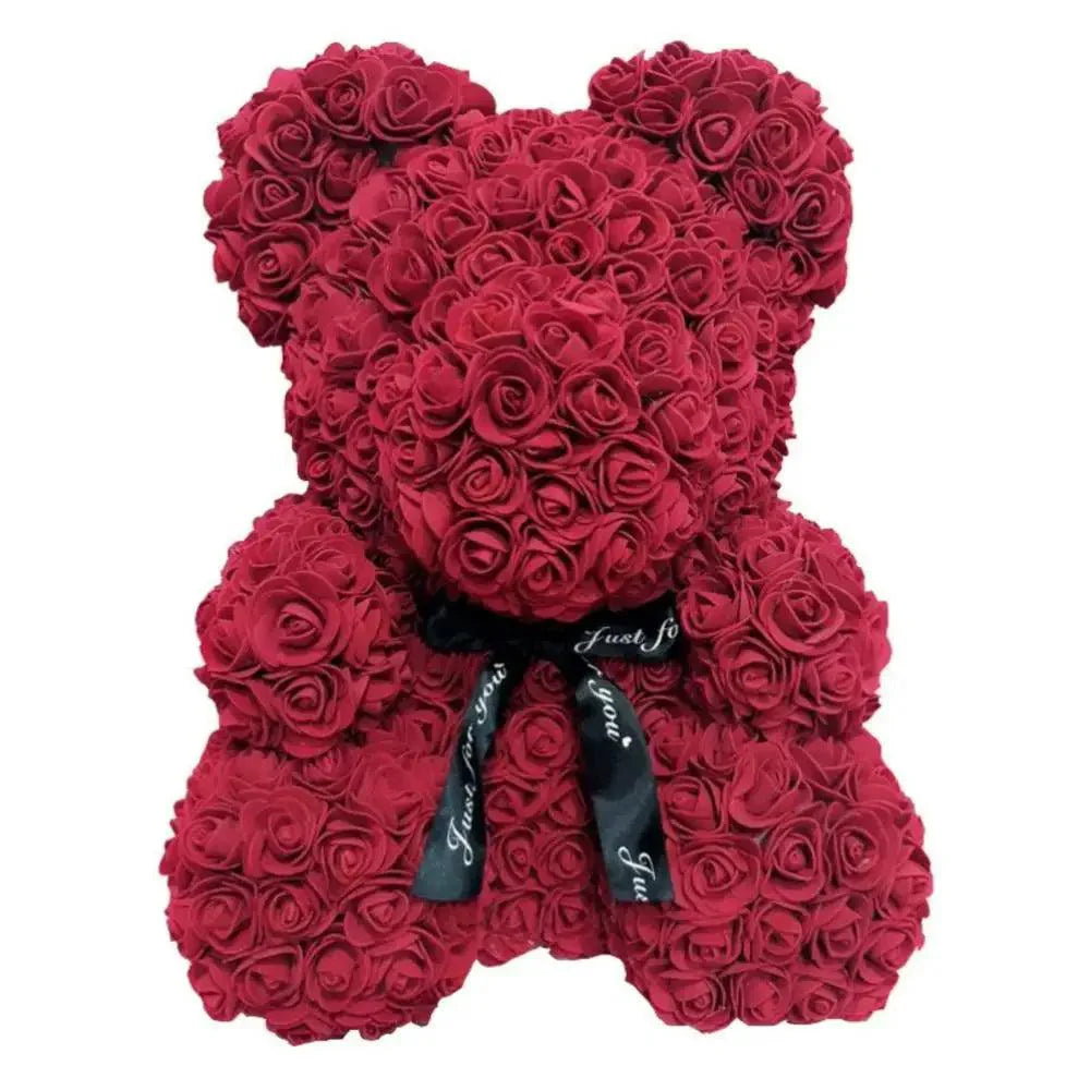 Artificial Foam Rose Panda Bear