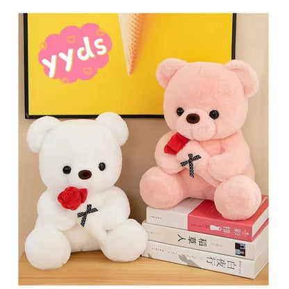 Rose Bear Plush Doll Soft Hug Toy