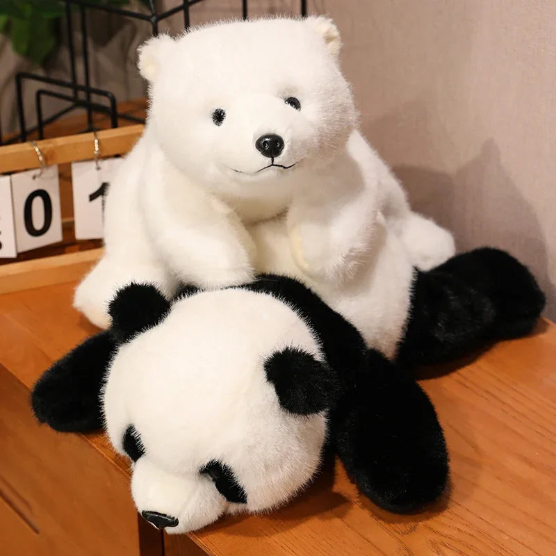 Soft Animal Plush Throw Pillow Polar Bear Brown Bear Panda for Home Decor