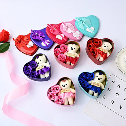 Rose Bear Soap Flower Gift Box