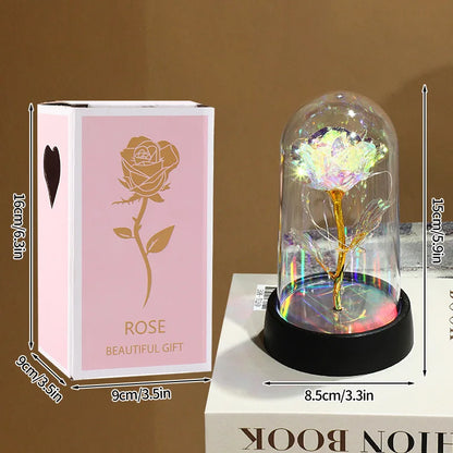 Eternal Galaxy Rose with LED Lights Romantic Gift for Valentine's Day and Wedding