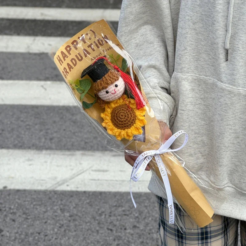 Crochet Sunflower Bouquet Handmade Eternal Flowers for Gifts and Decoration