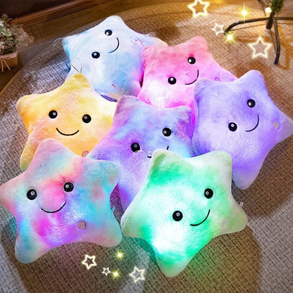 LED Star Plush Toy Soft Stuffed Star Pillow for Kids and Home Decor