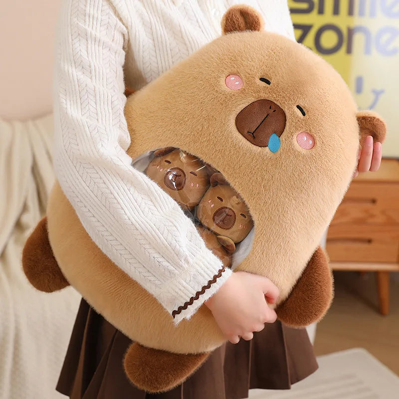 Capybara Squishy Plush Pillow - Adorable Mini Doll for Office Naps