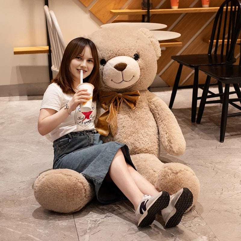 Giant American Bear Plush Toy Soft Stuffed Animal for Kids and Adults
