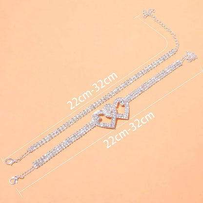 Rhinestone Chain Anklet Bracelet