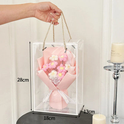 Hand-Woven Rose Flower Bouquet Artificial Flowers for Birthday and Valentine's Day