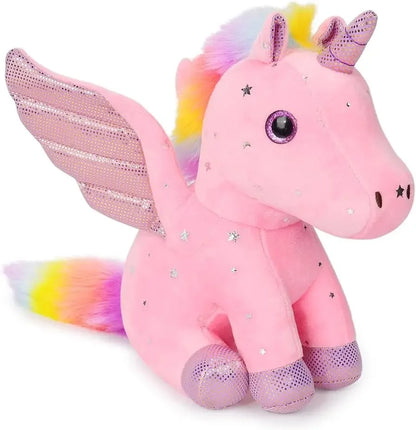Rainbow Pink Unicorn Plush Soft Stuffed Animal Toy