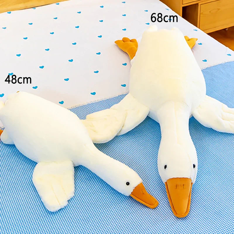White Goose Plush Pillow Soft Stuffed Animal Toy for Kids