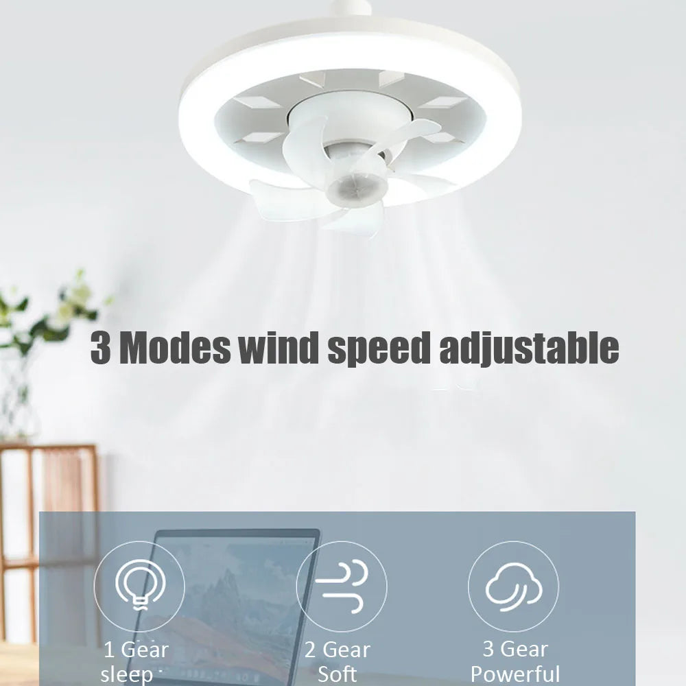 2 In 1 Swivel Fan Led Lamp