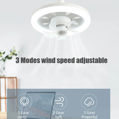 2 In 1 Swivel Fan Led Lamp