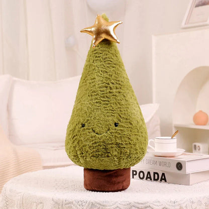 Kawaii Christmas Tree & Elk Plush Dolls - Soft Holiday Decor for Kids