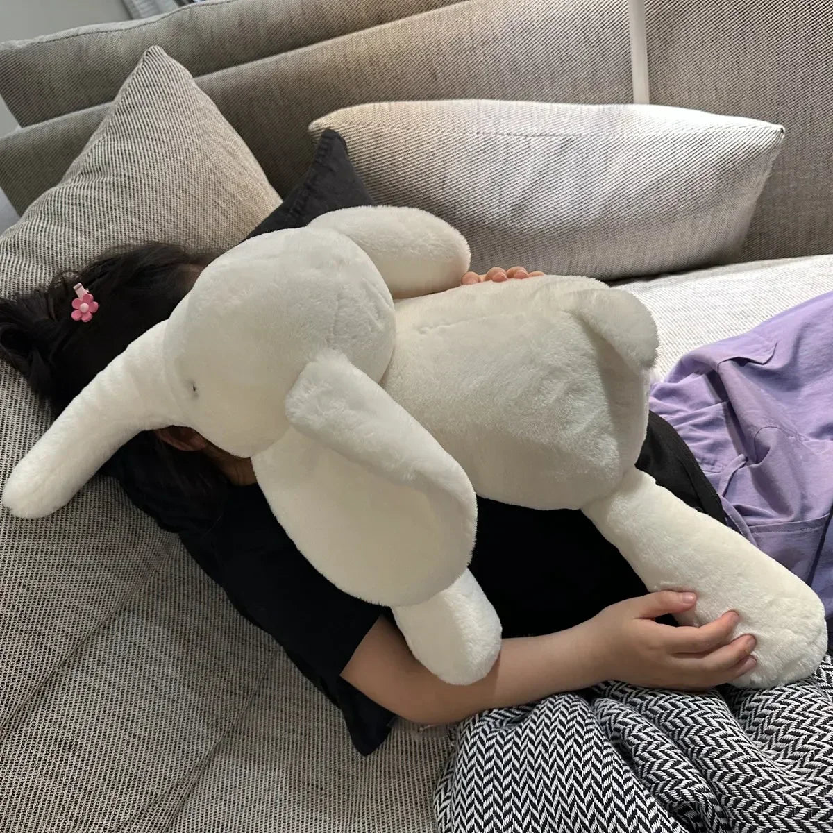 Ultra Soft Grey Elephant Plush with Flappy Ears