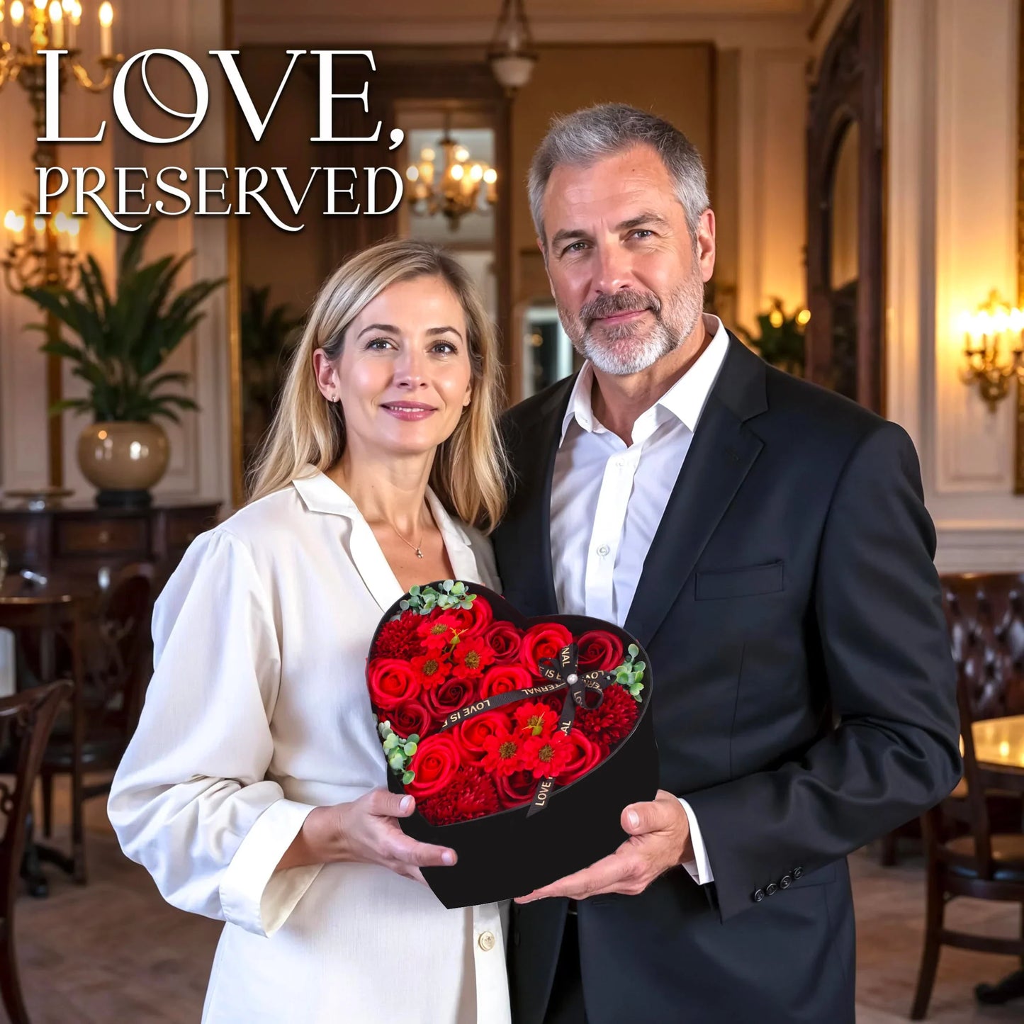 Heart-Shaped Rose Gift Box Foam Artificial Roses for Valentine's Day and Special Occasions