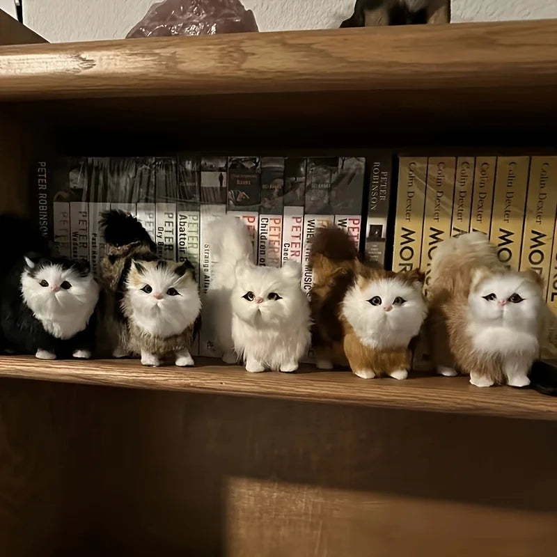 Simulation Cat Plush Toy - Soft, Realistic Stuffed Kitten for Kids & Gifts