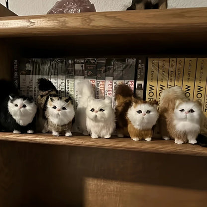 Simulation Cat Plush Toy - Soft, Realistic Stuffed Kitten for Kids & Gifts
