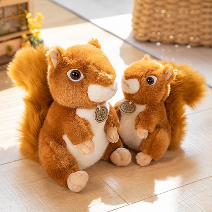Adorable Realistic Squirrel Plush Toy - Soft, Furry, Perfect Gift!