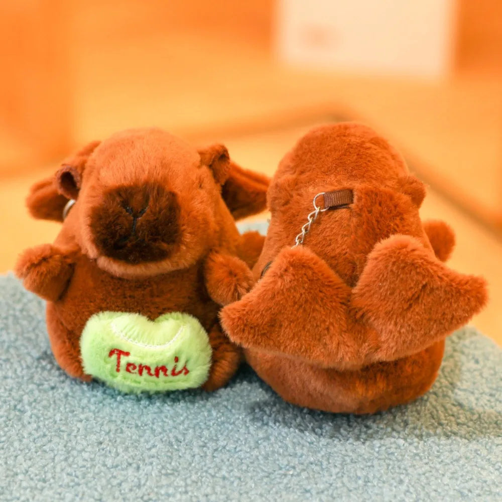 Capybara Plush Toy with Hoodie and Wings Mini Soft Stuffed Doll