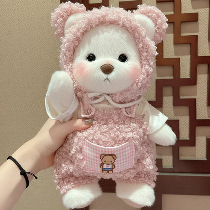 Handmade Teddy Bear Plush Doll with Outfit 30cm